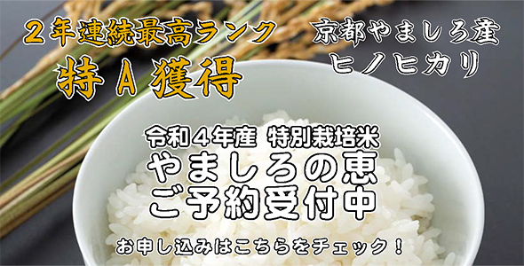 令和４年産特別栽培米　やましろの恵